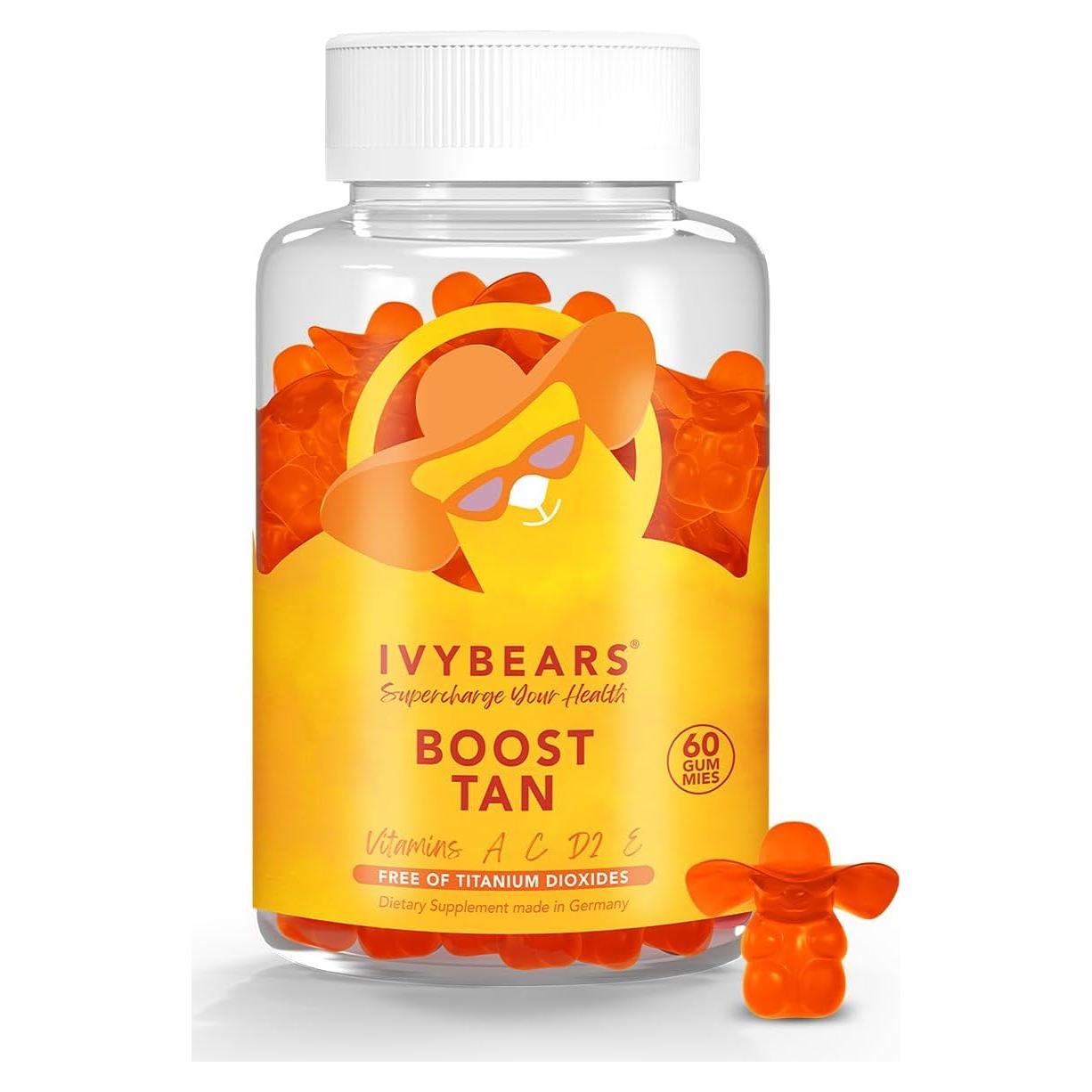 Gomitas Bronceadoras IVYBEARS 60 Unidades - Beta Caroteno y Vitaminas