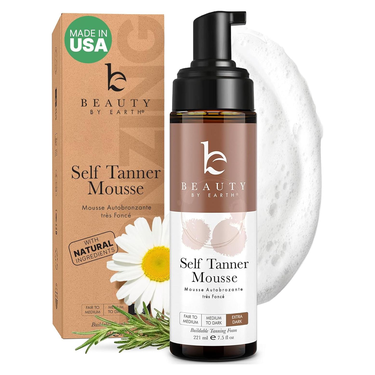 Mousse Autobronceador Beauty by Earth 221.8 ml Extra Oscuro
