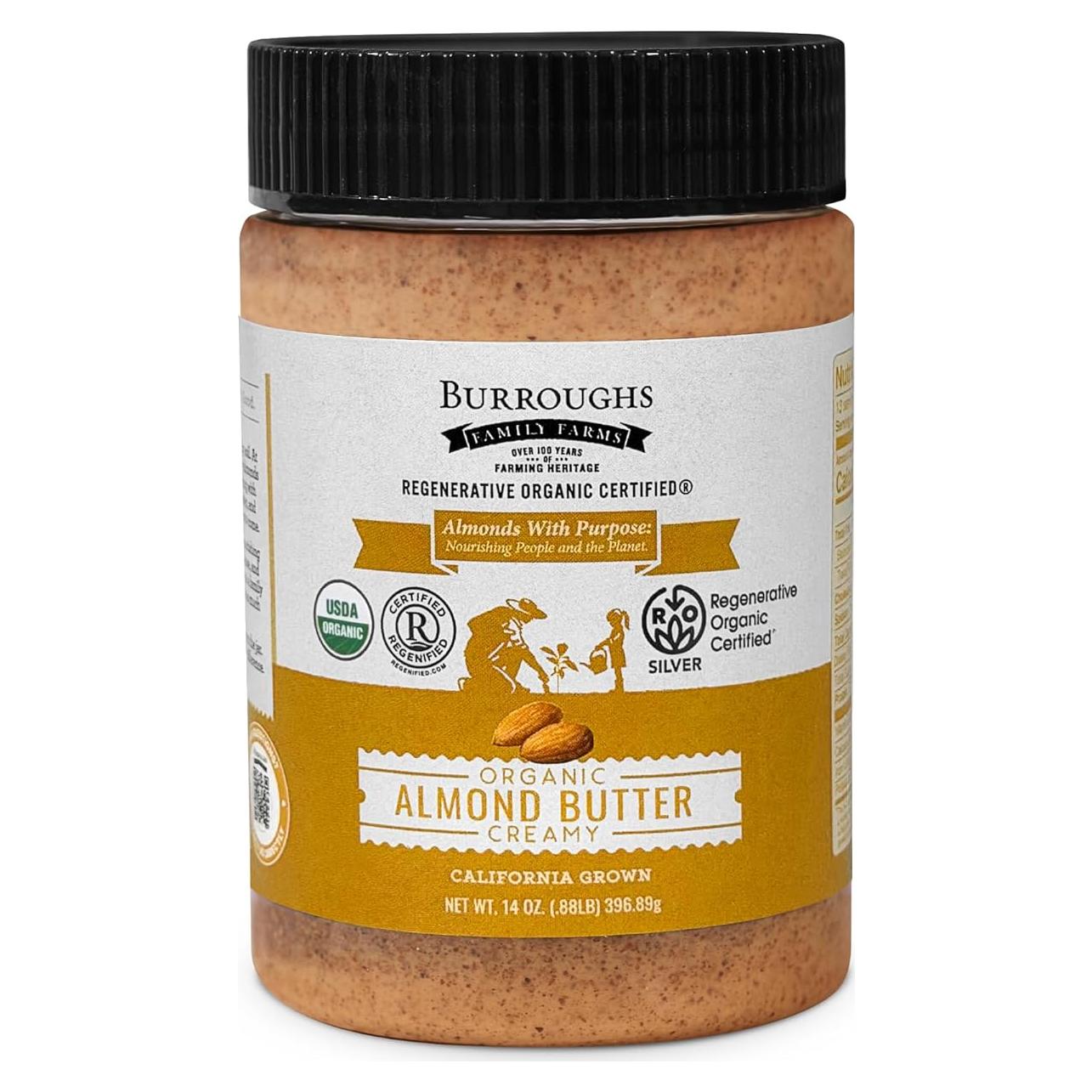 Mantequilla de Almendra Cremosa Orgánica Burroughs 396 g