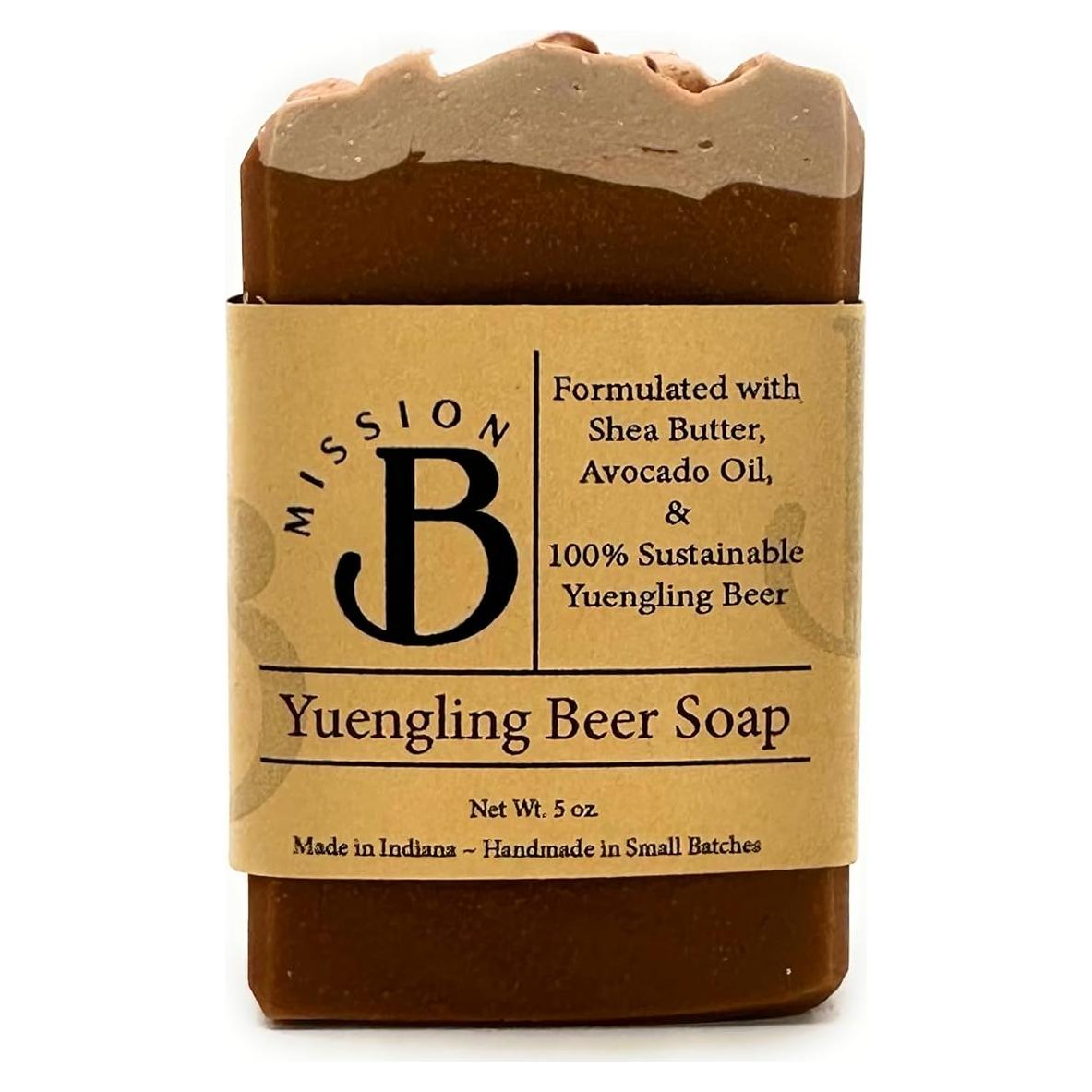 Jabón Artesanal de Cerveza Yuengling 142 g - Manteca de Karité y Aceite de Aguacate