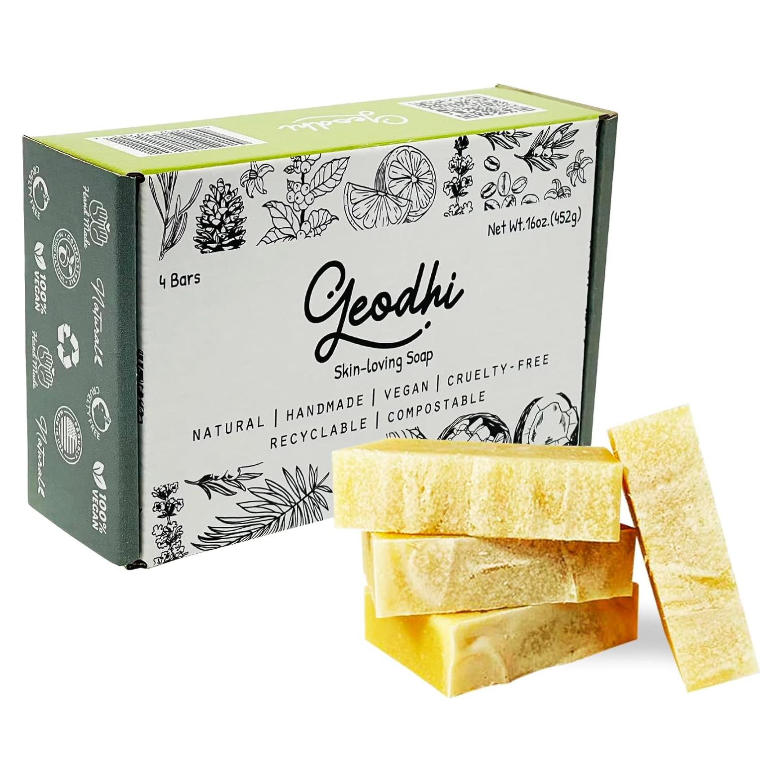 Jabón Vegano Artesanal Geodhi Set 4 Piezas Aguacate-Romero