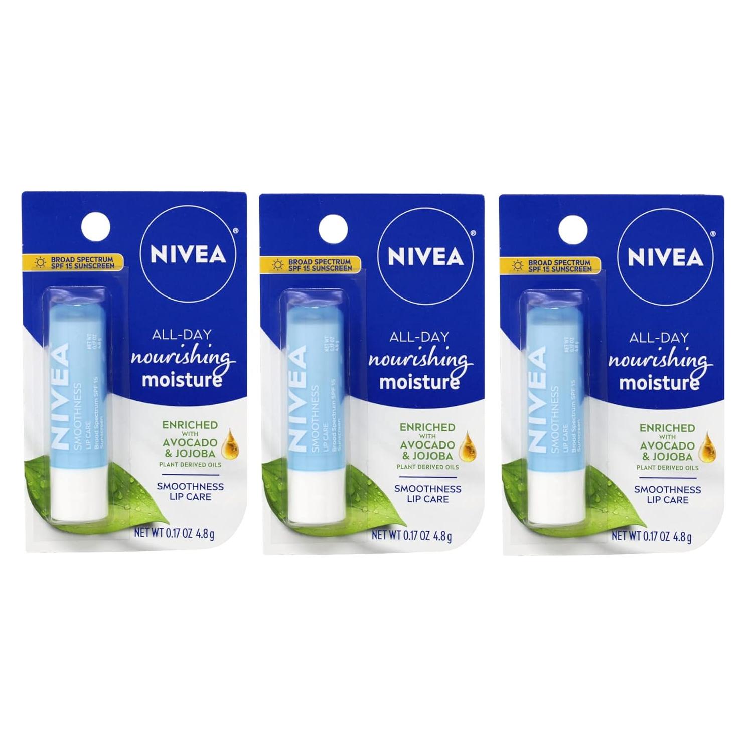 Cuidado Labial NIVEA Suavidad SPF 15 - 3 Unidades 4.8 g