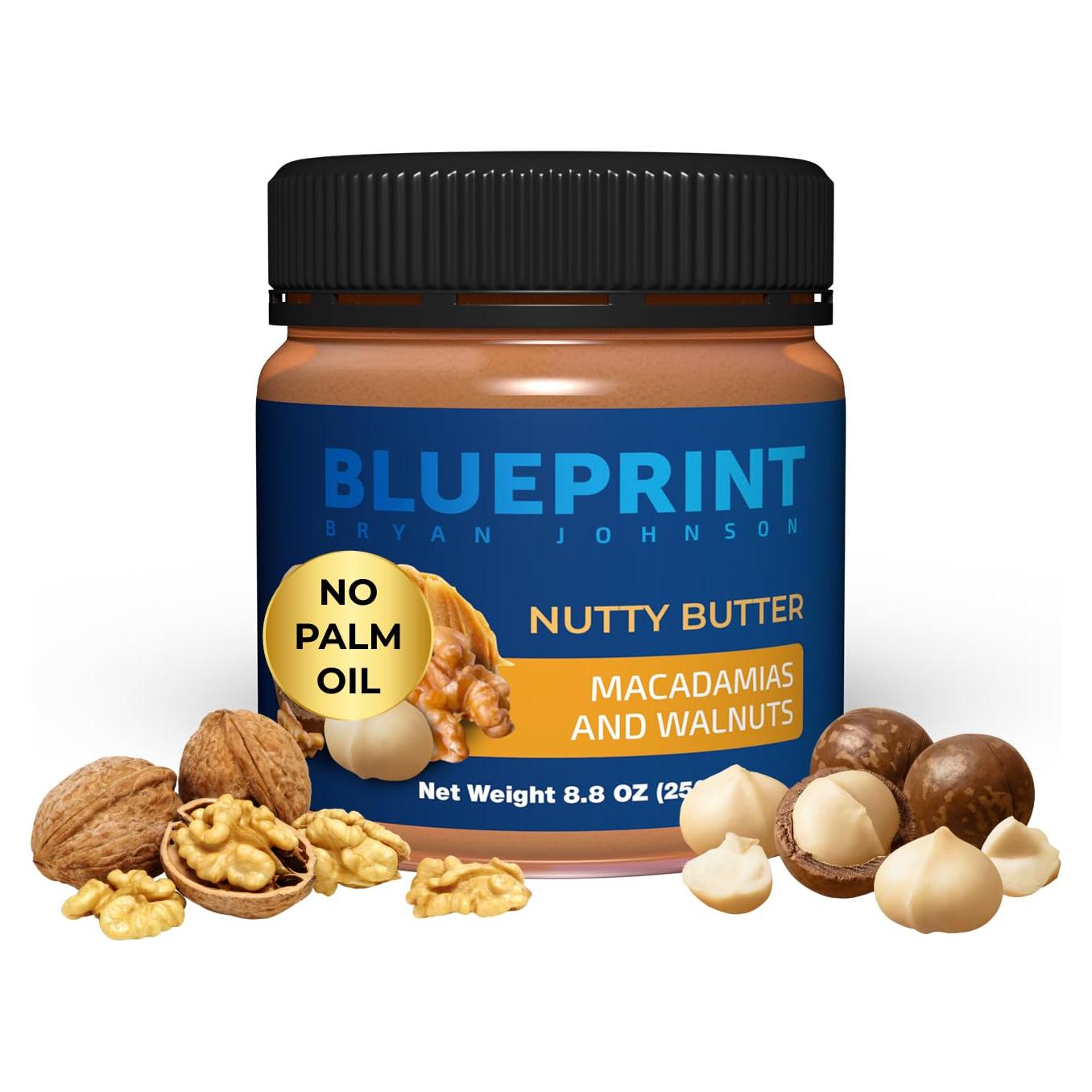 Mantequilla de Nuez de Macadamia Chunky Blueprint 248g - Keto, Vegano