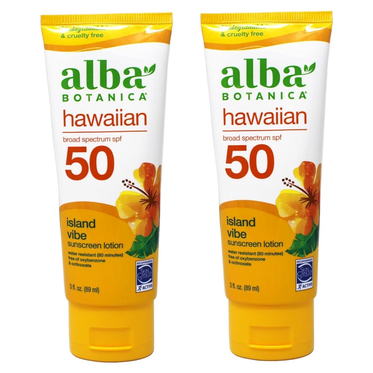 Protector Solar SPF 45 Alba Botanica Té Verde 236 ml (Paquete de 2)
