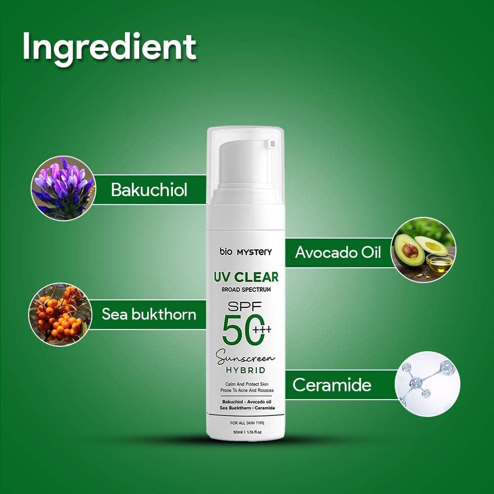 Protector Solar Facial Bio Mystery SPF 50 para Piel Grasa 50ml