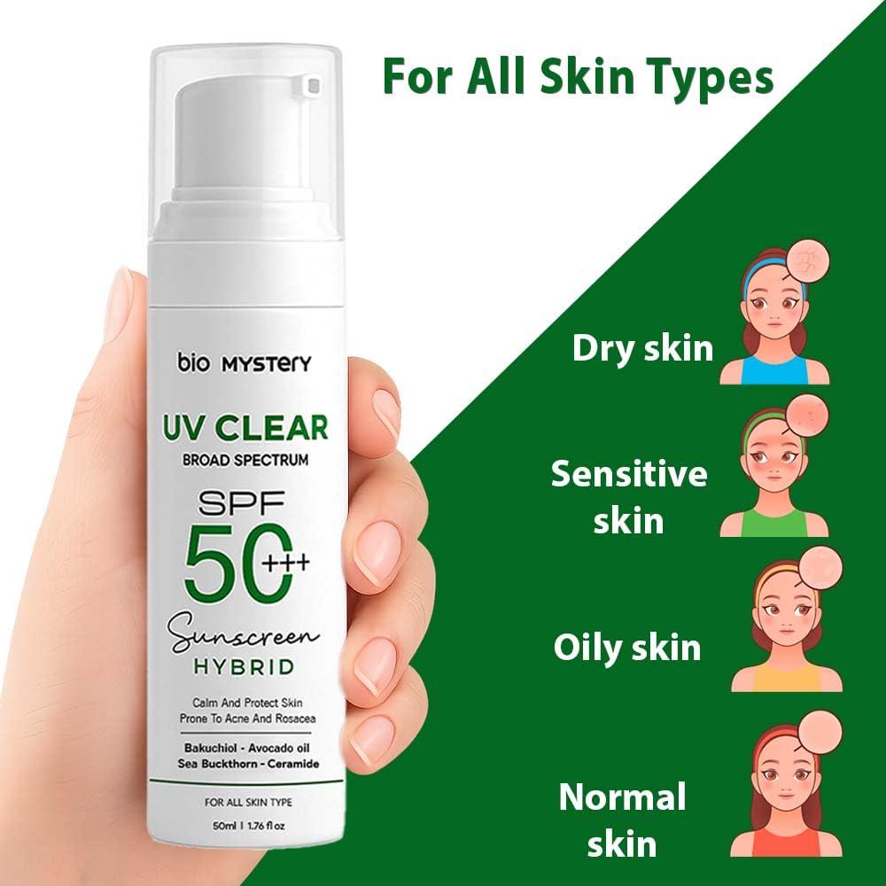 Protector Solar Facial Bio Mystery SPF 50 para Piel Grasa 50ml