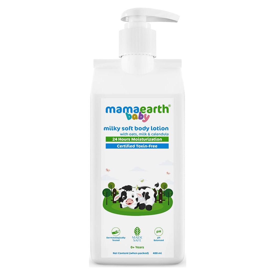 Loción Corporal Suave Mamaearth 400ml con Leche y Caléndula