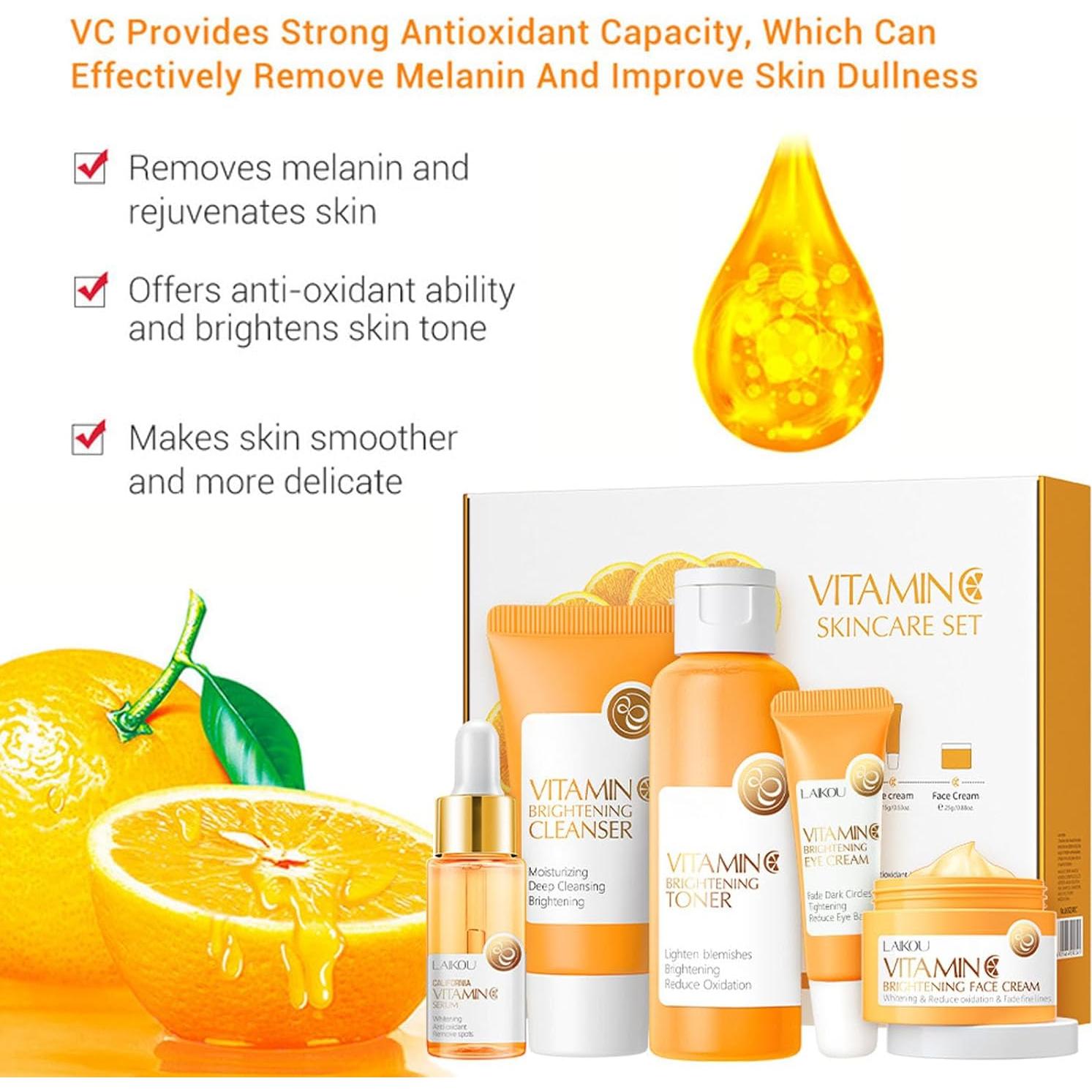 Set de Cuidado de la Piel Rosarden con Vitamina C - 5 Piezas