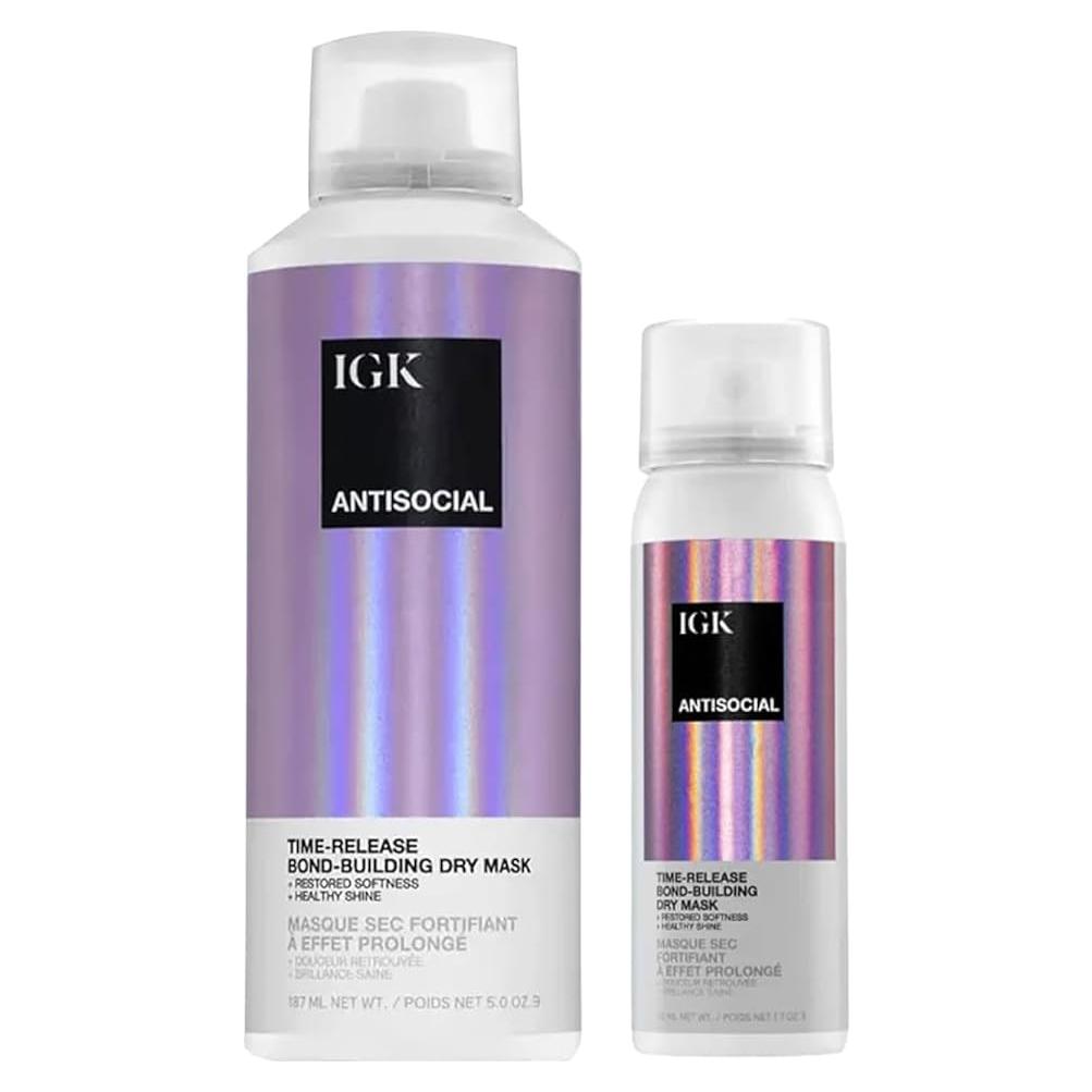 Mascarilla IGK Antisocial para Cabello Seco 147.87 ml + 50.25 ml