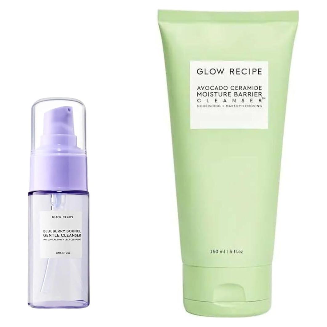 Dúo de Doble Limpieza Glow Recipe - Limpiador Arándano 30ml + Aguacate 150ml