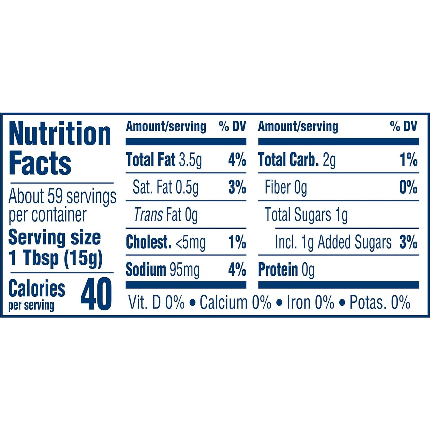 Aderezo tipo mayonesa Miracle Whip 850g - Bajo en carbohidratos