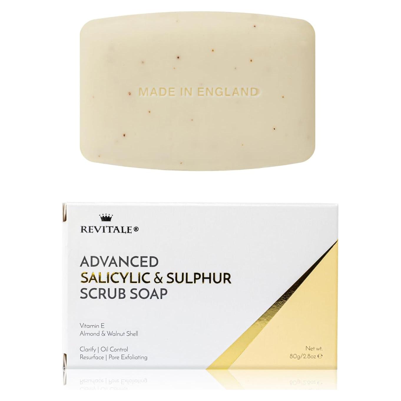 Jabón Exfoliante Avanzado Revitale 80g Ácido Salicílico Azufre