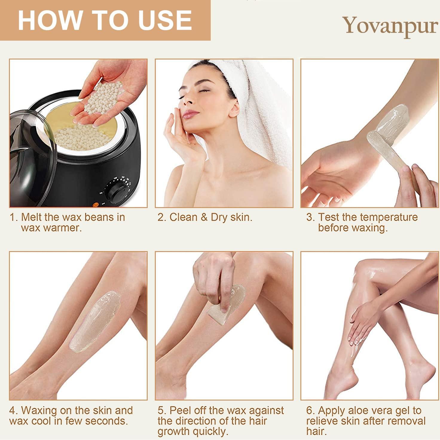 Perlas de Cera Dura Yovanpur Coco 300g para Depilación Indolora