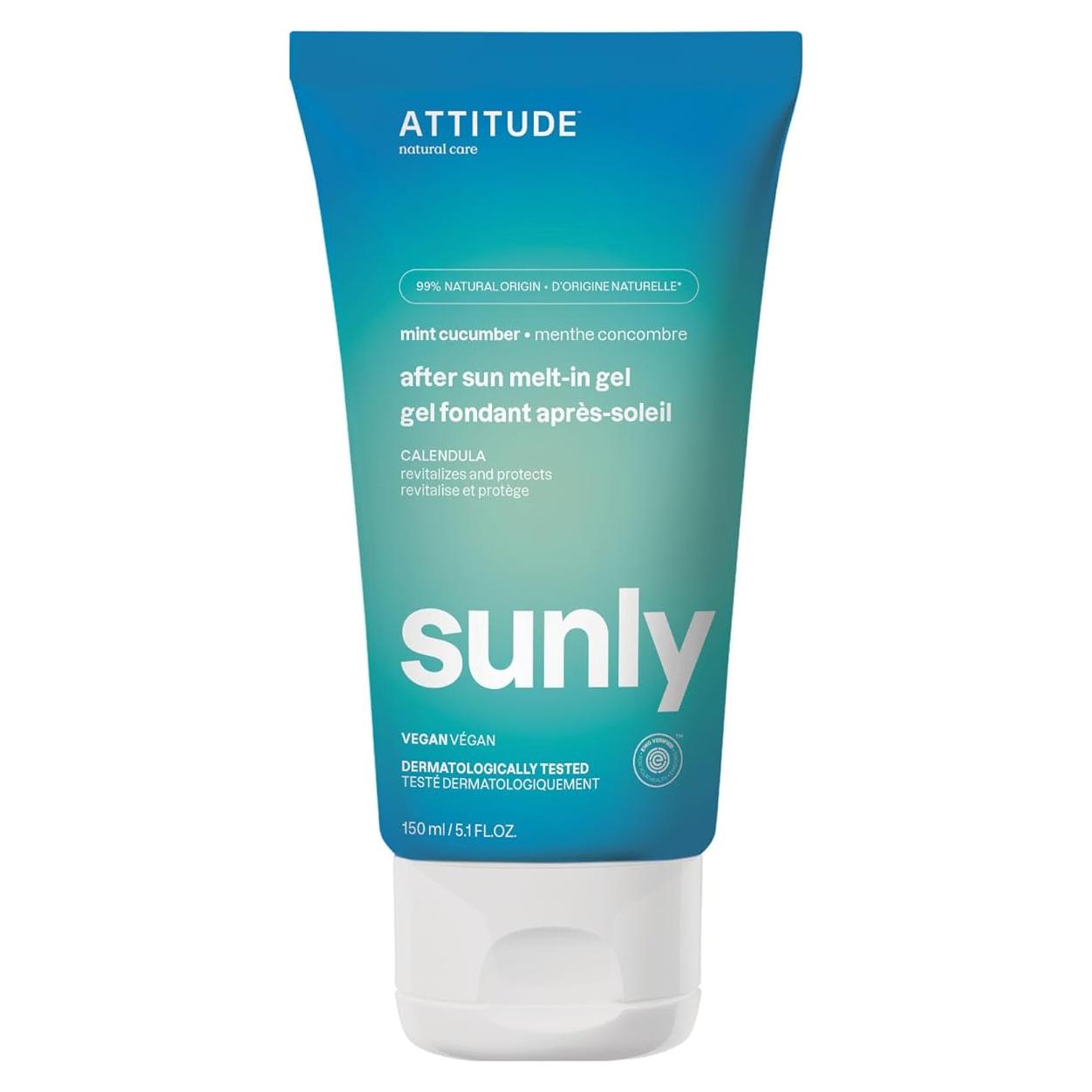 Gel Después del Sol ATTITUDE 151.7 ml Menta y Pepino