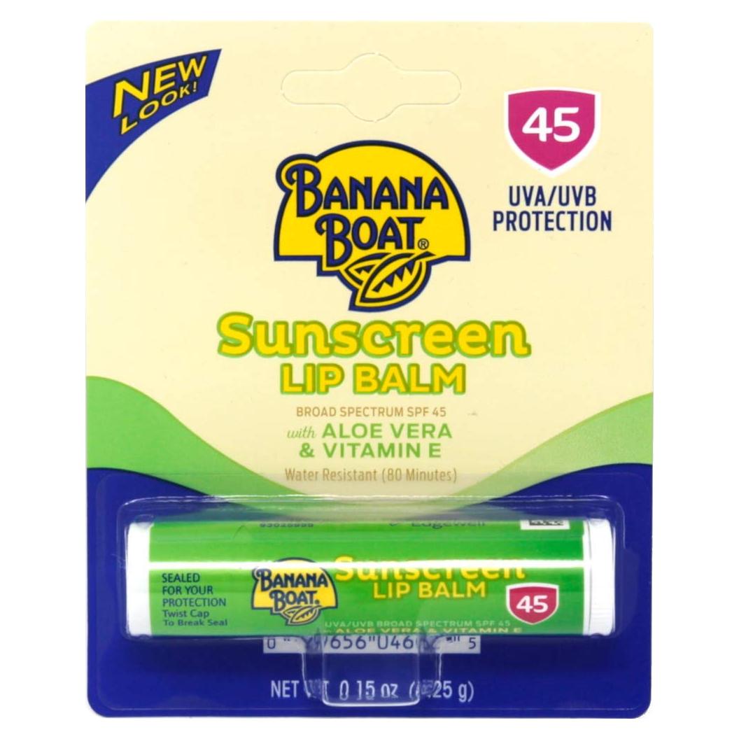 Bálsamo Labial Solar Banana Boat Aloe Vera SPF 45 - 6 Unidades