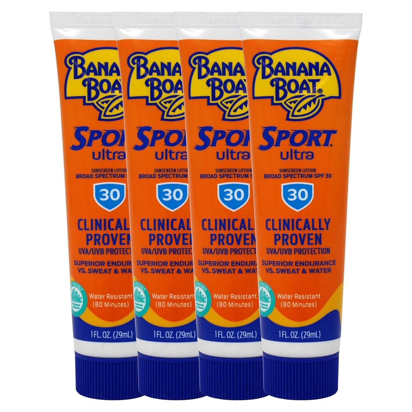 Protector Solar Banana Boat Sport SPF 30 - Paquete de 4