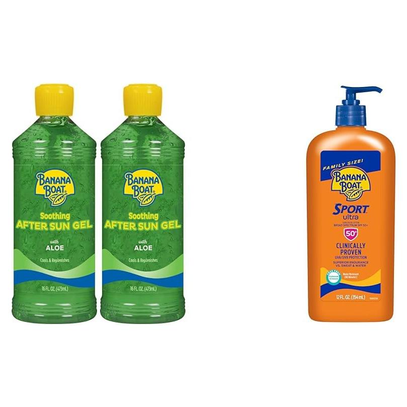 Paquete Doble Gel After Sun y Protector Solar Banana Boat SPF 50