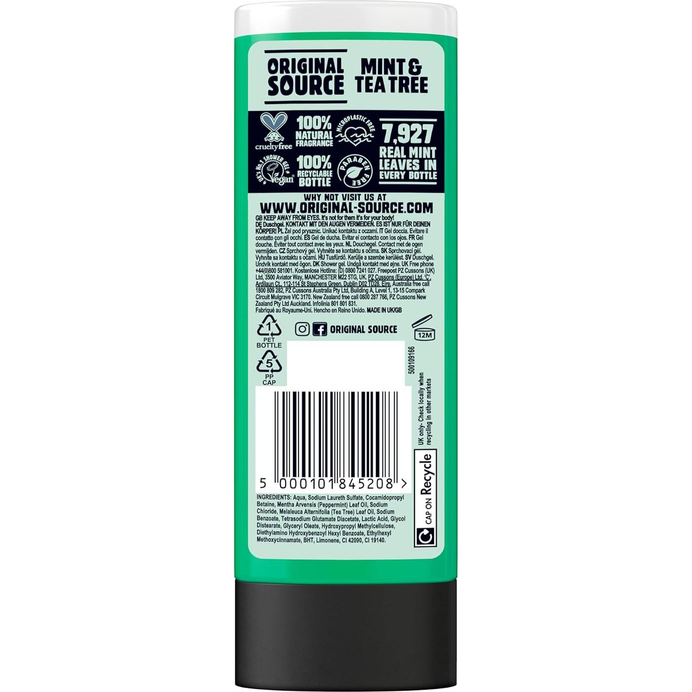 Gel de Ducha Original Source Menta y Árbol de Té 250ml