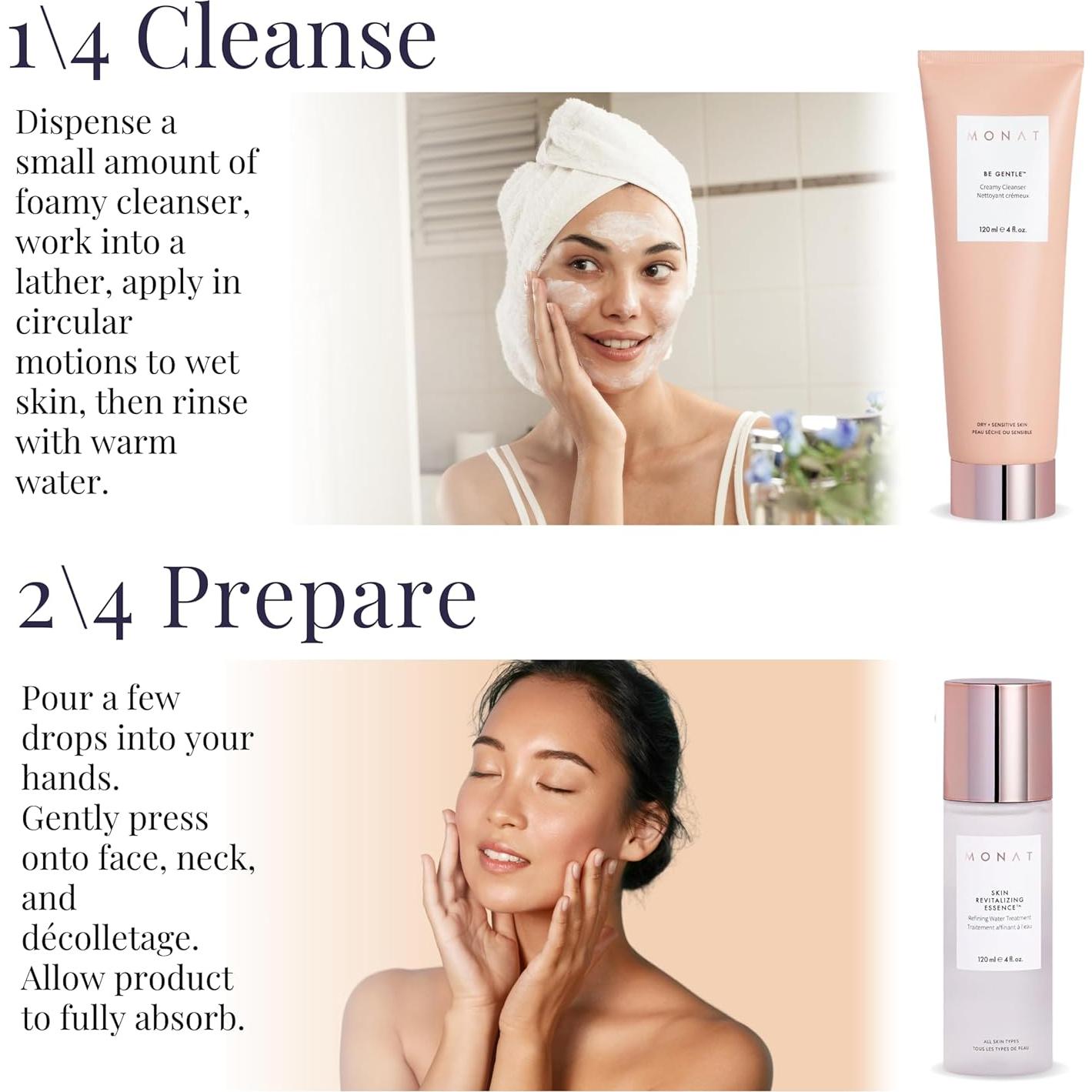 Sistema de Cuidado de la Piel MONAT BE GENTLE - Hidratante Suave