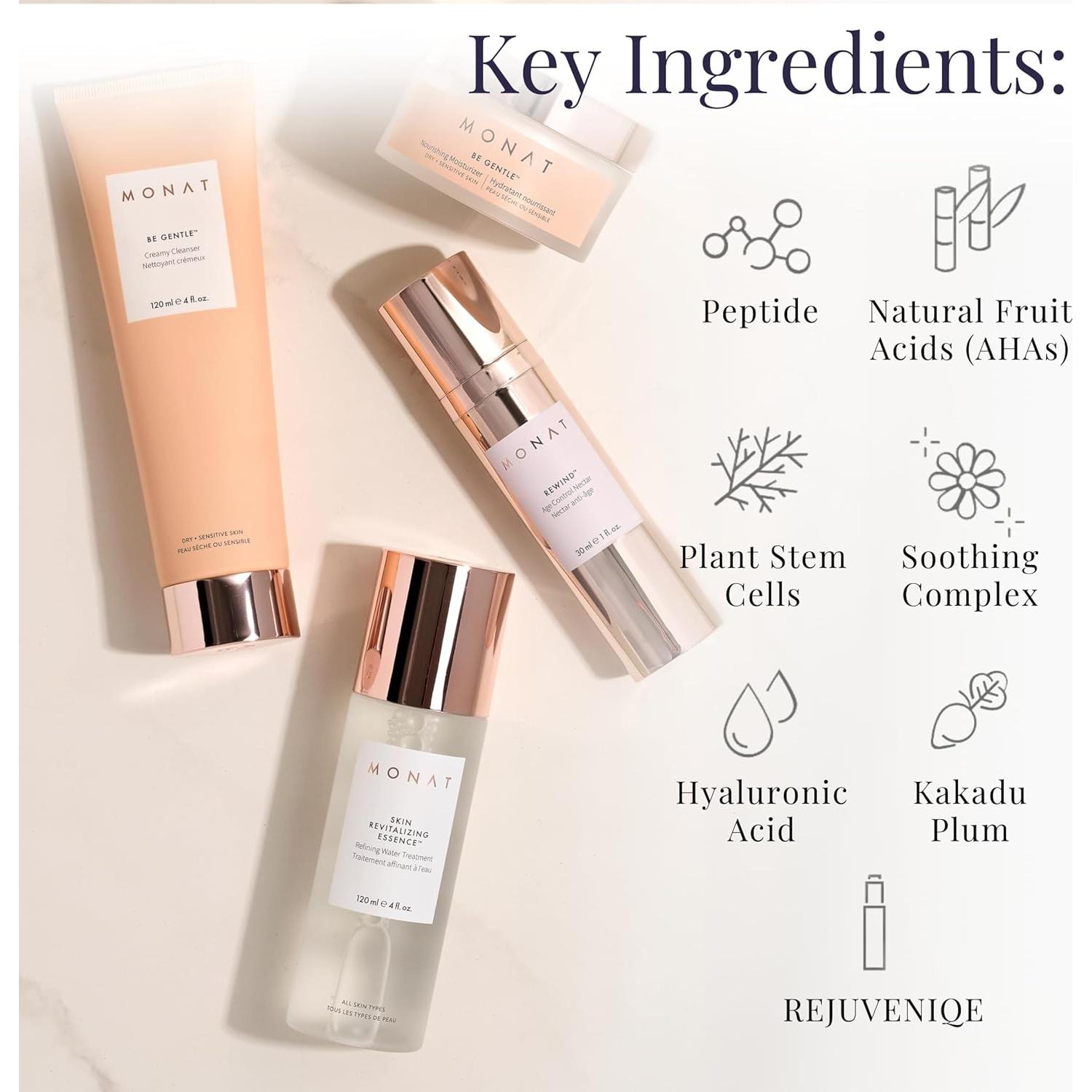 Sistema de Cuidado de la Piel MONAT BE GENTLE - Hidratante Suave