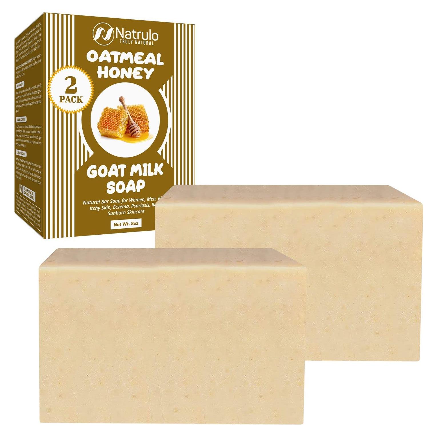 Jabón Natural de Leche de Cabra Natrulo con Miel y Avena 113g