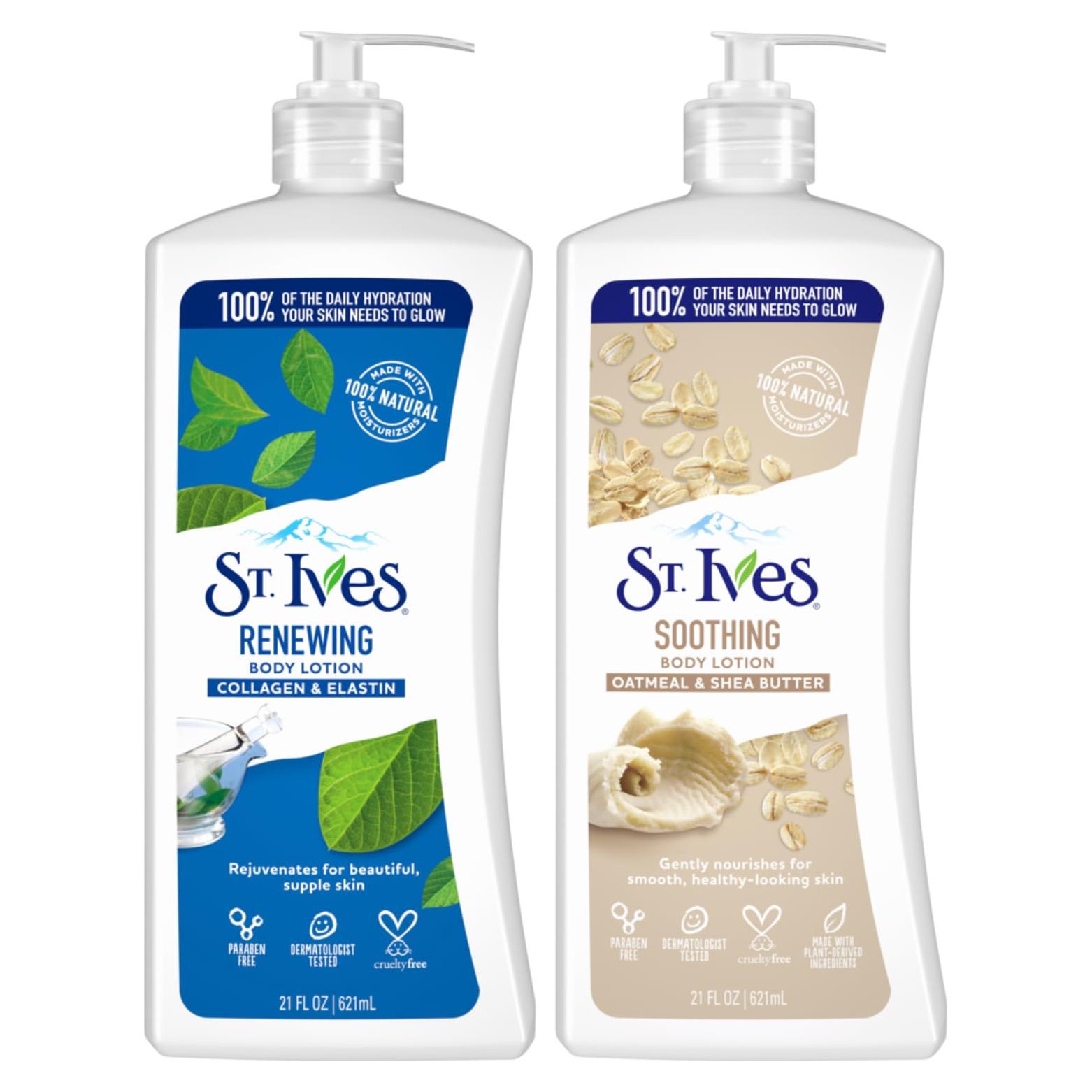 Paquete de Lociones Corporales St. Ives - Avena y Karité + Colágeno y Elastina 2 Piezas