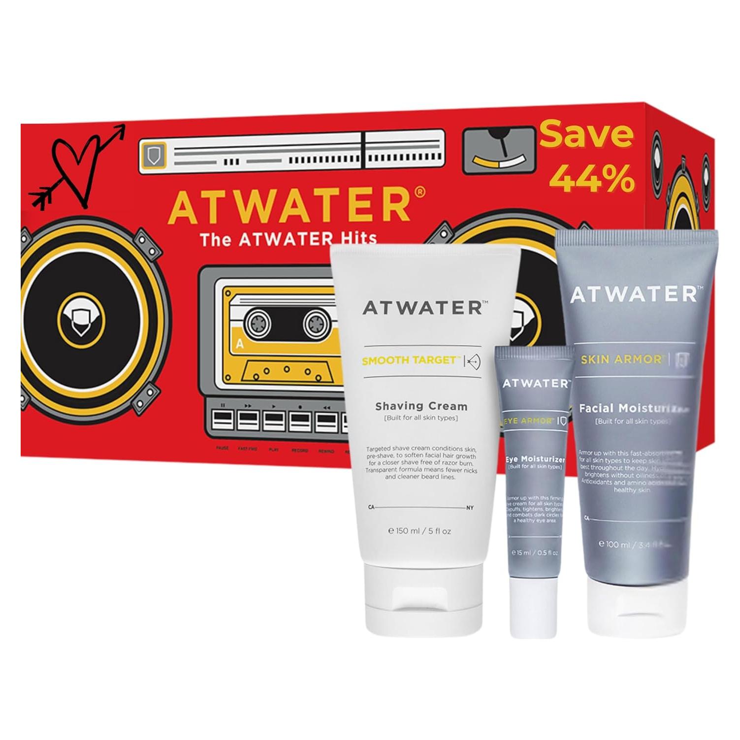 Kit de Cuidado Facial para Hombres ATWATER - Hidratante, Crema de Afeitar y Ojos