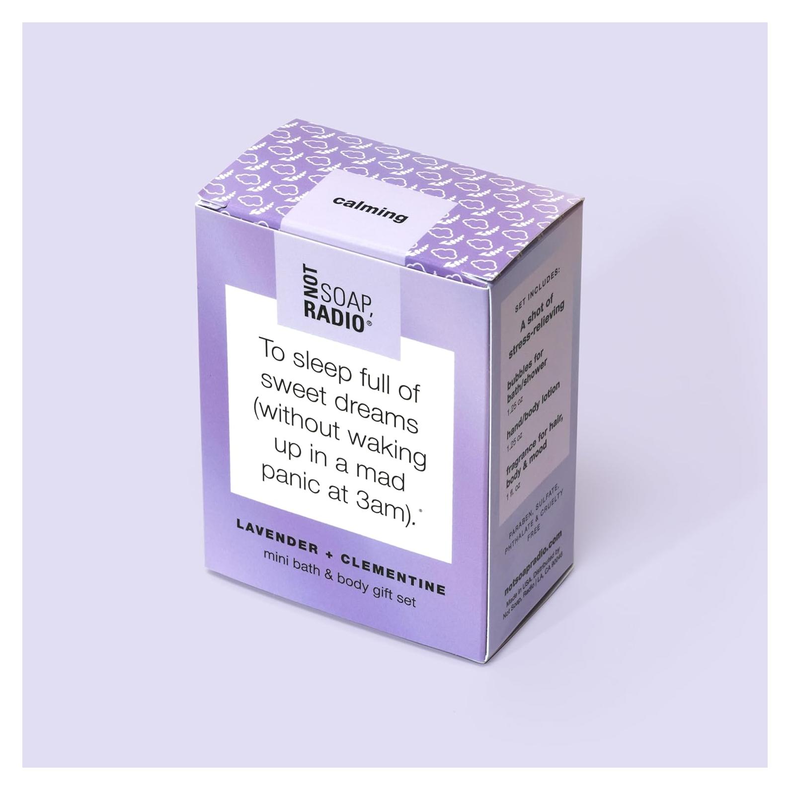 Mini Set de Regalo Not Soap, Radio - Aromaterapia Lavanda y Clementina