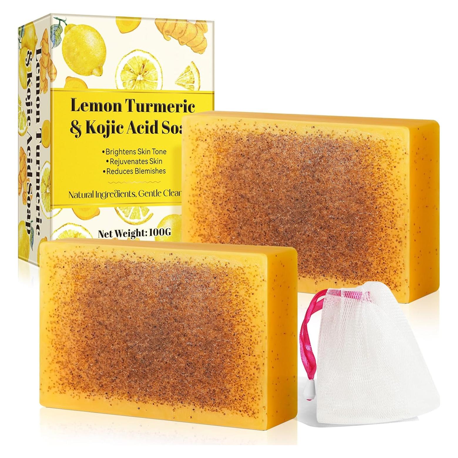 Jabón Orgánico Ácido Kójico con Cúrcuma y Limón 198g