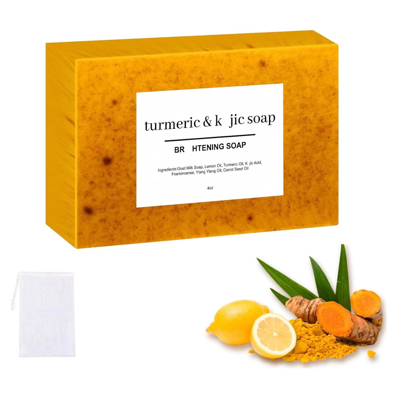 Jabón Ácido de Limón y Cúrcuma YINGQQ 8x5.5 cm Hidratante