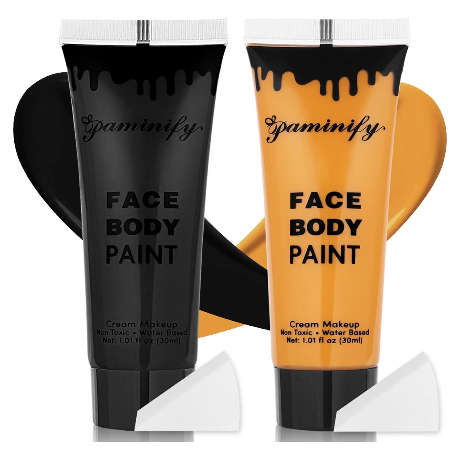 Kit de Pintura Facial y Corporal Paminify 60 ml Naranja y Negro