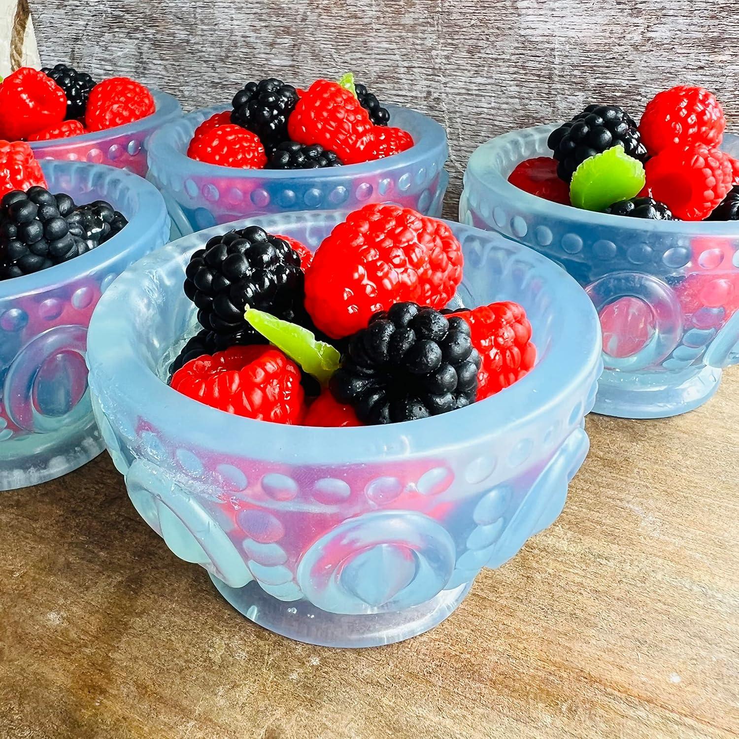 Jarrón de Jabón Hecho a Mano Frambuesa y Mora 200g