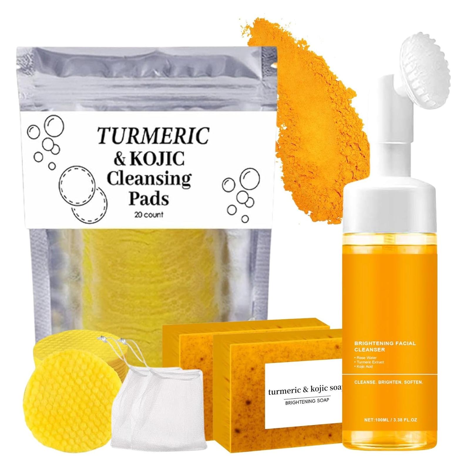 Set de Cuidado Facial y Corporal Zengjishangmao - 4 Piezas de Cúrcuma