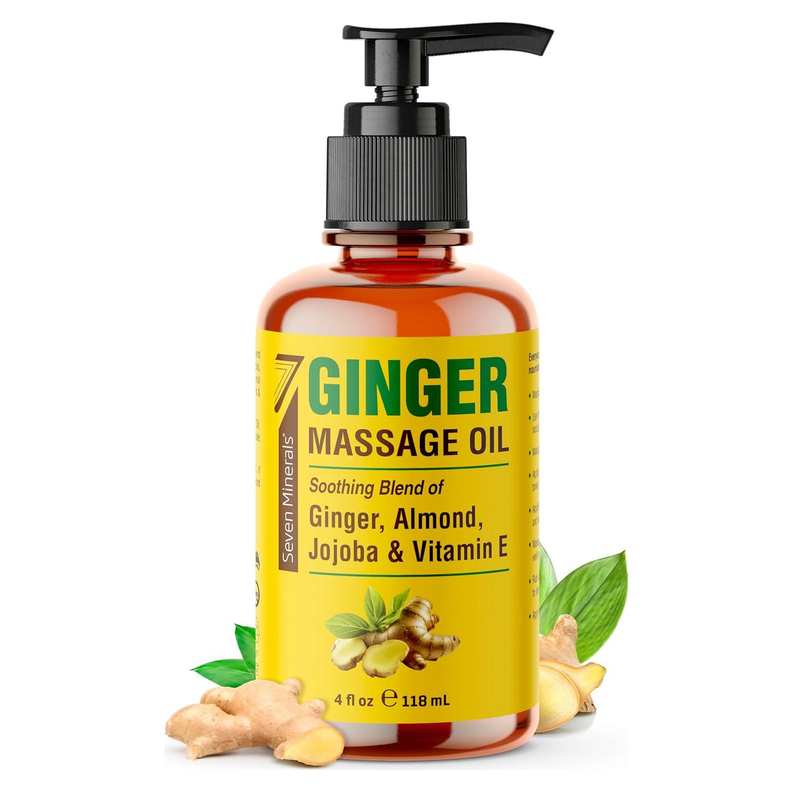 Aceite de Masaje de Jengibre Seven Minerals 118 ml - Drenaje Linfático