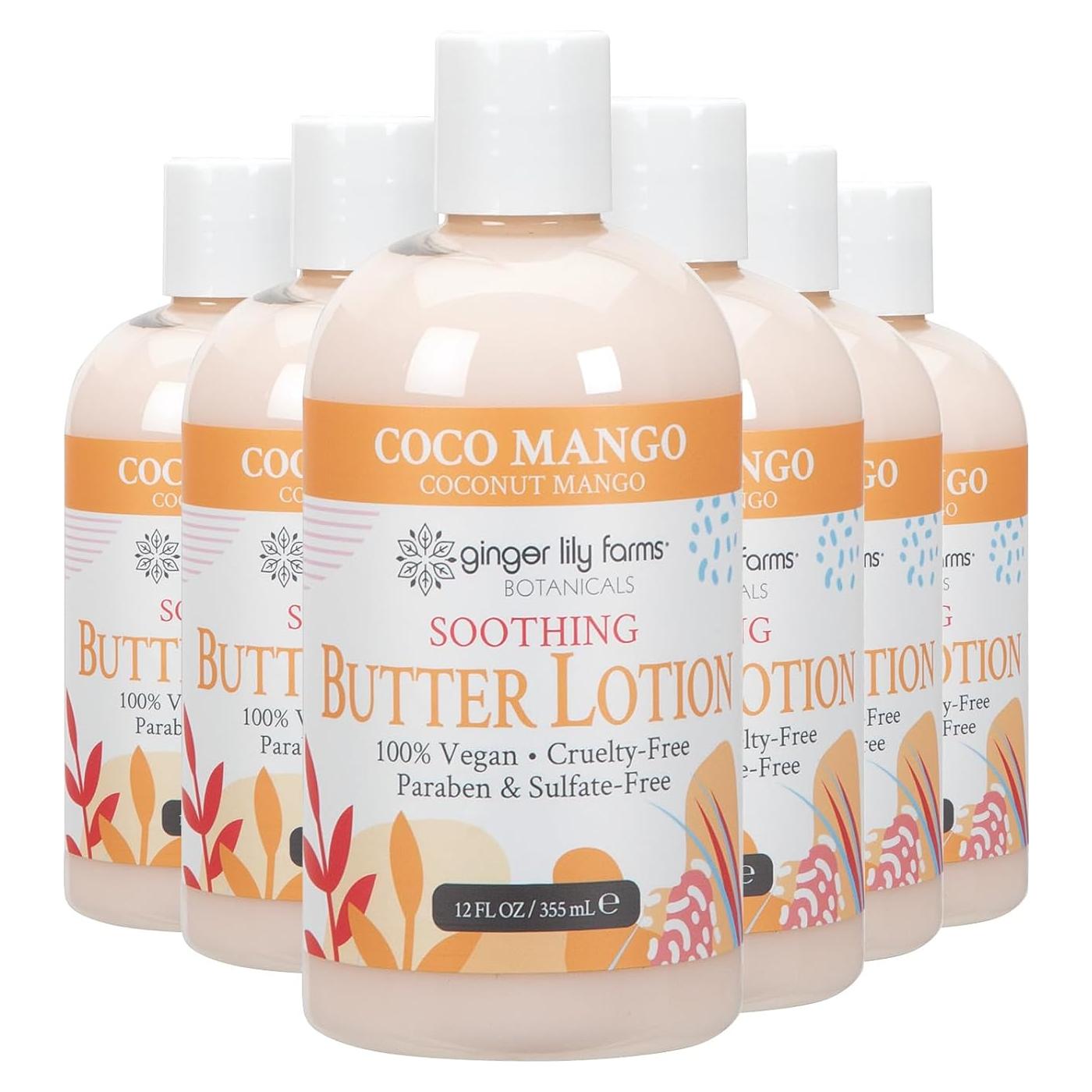 Loción de Mantequilla Calmante Ginger Lily Coco Mango 12 oz