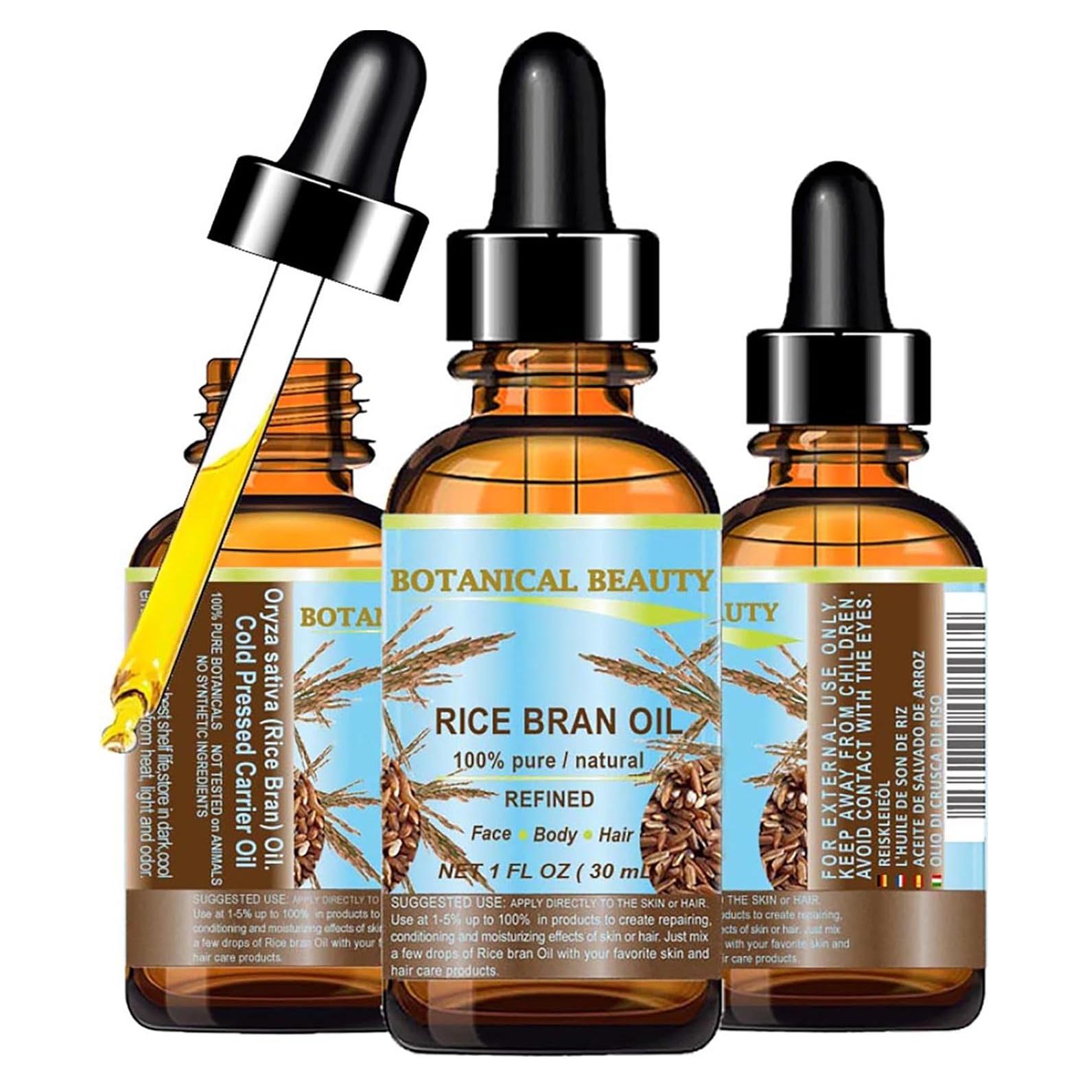 Aceite de Salvado de Arroz Belleza Botánica 29.57 ml Puro Natural