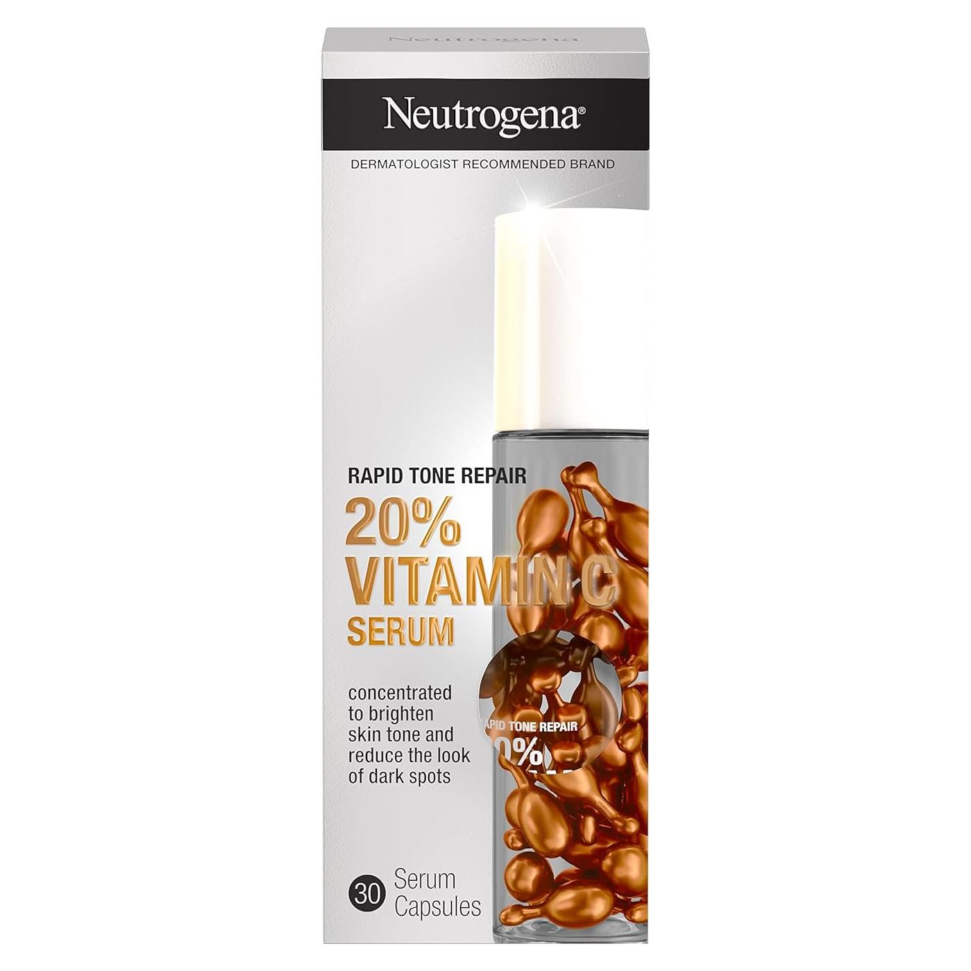 Suero Facial Neutrogena 20% Vitamina C - 30 Cápsulas Iluminadoras