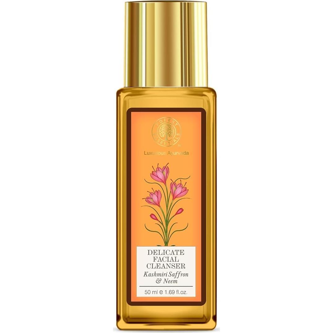 Set de Limpiadores Faciales Forest Essentials 50ml - Azafrán Neem y Agua de Rosas