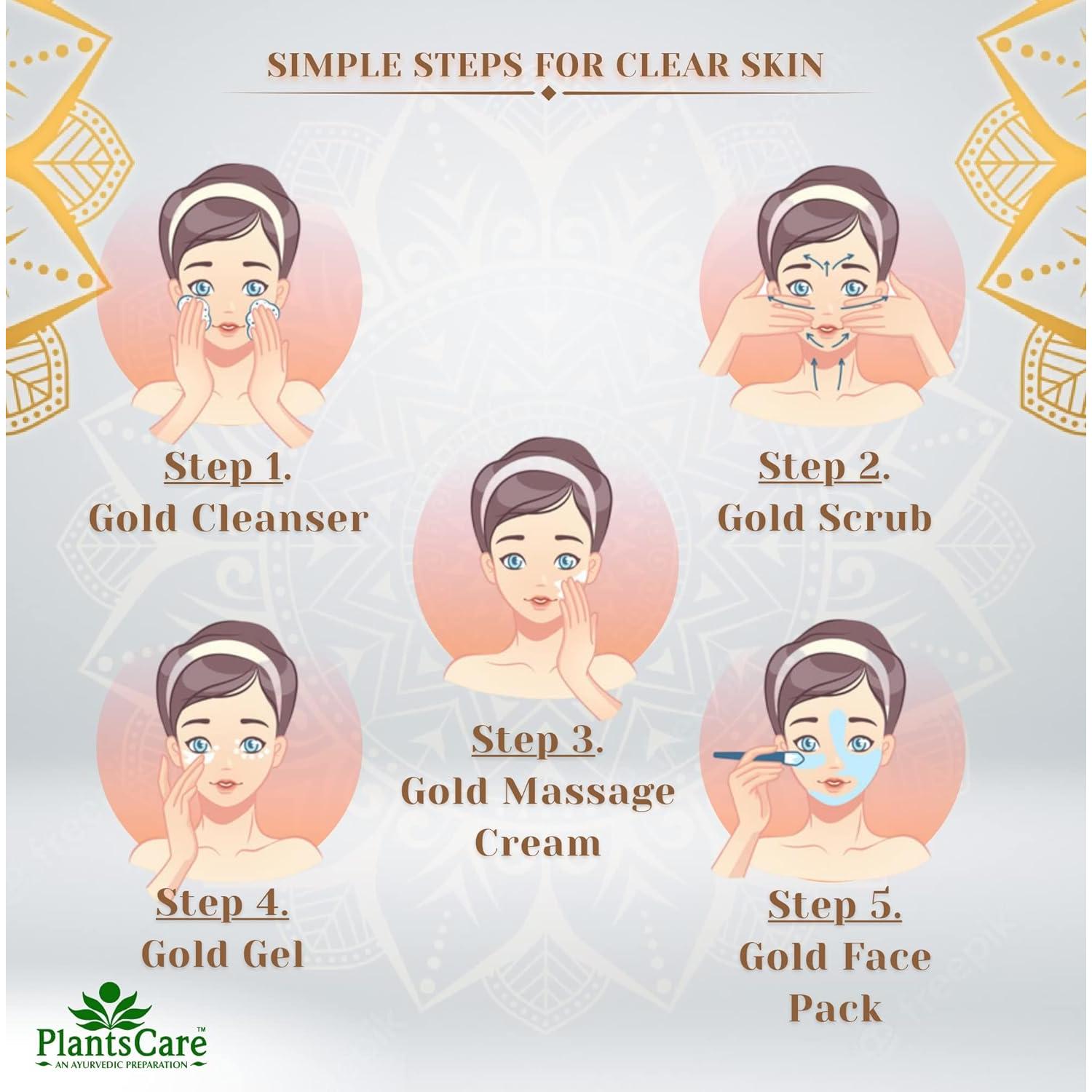 Kit Facial Ayurvédico Plants Care Radiance Gold 210g