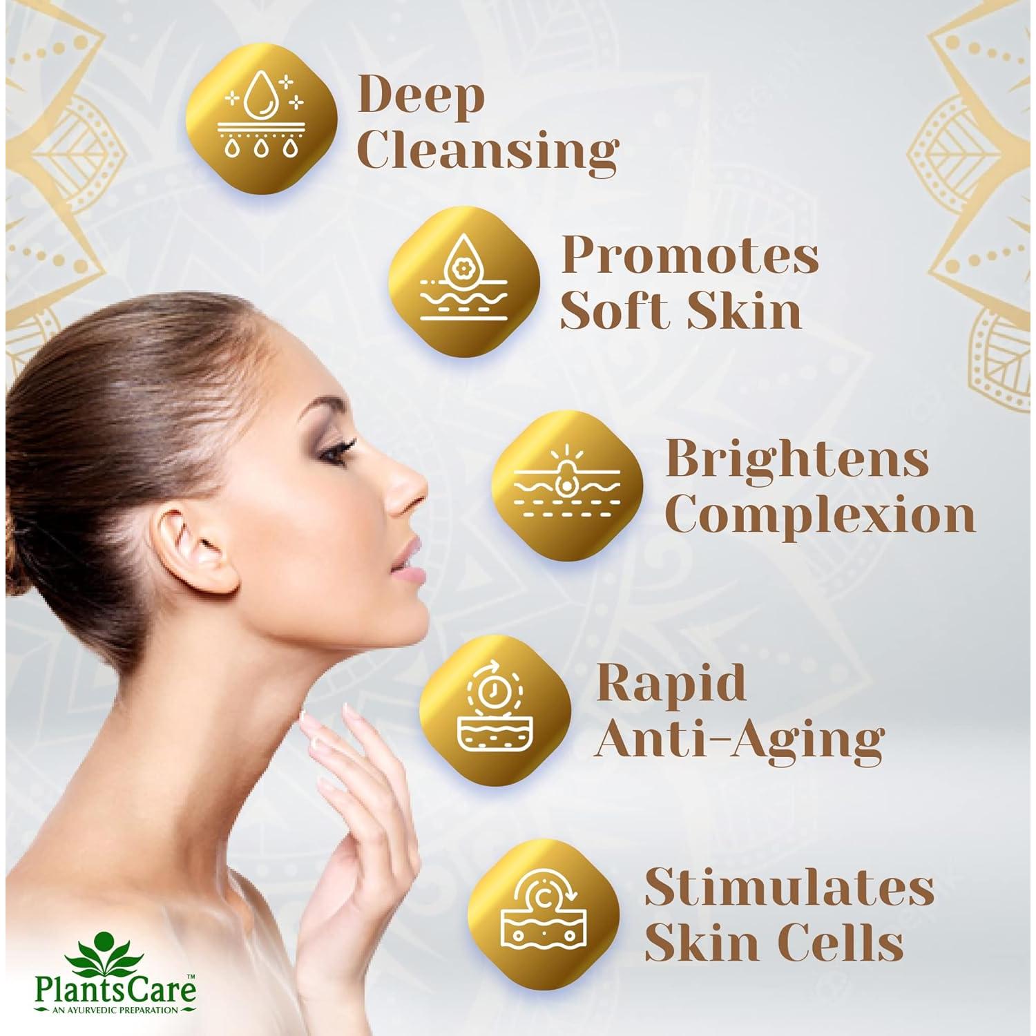 Kit Facial Ayurvédico Plants Care Radiance Gold 210g