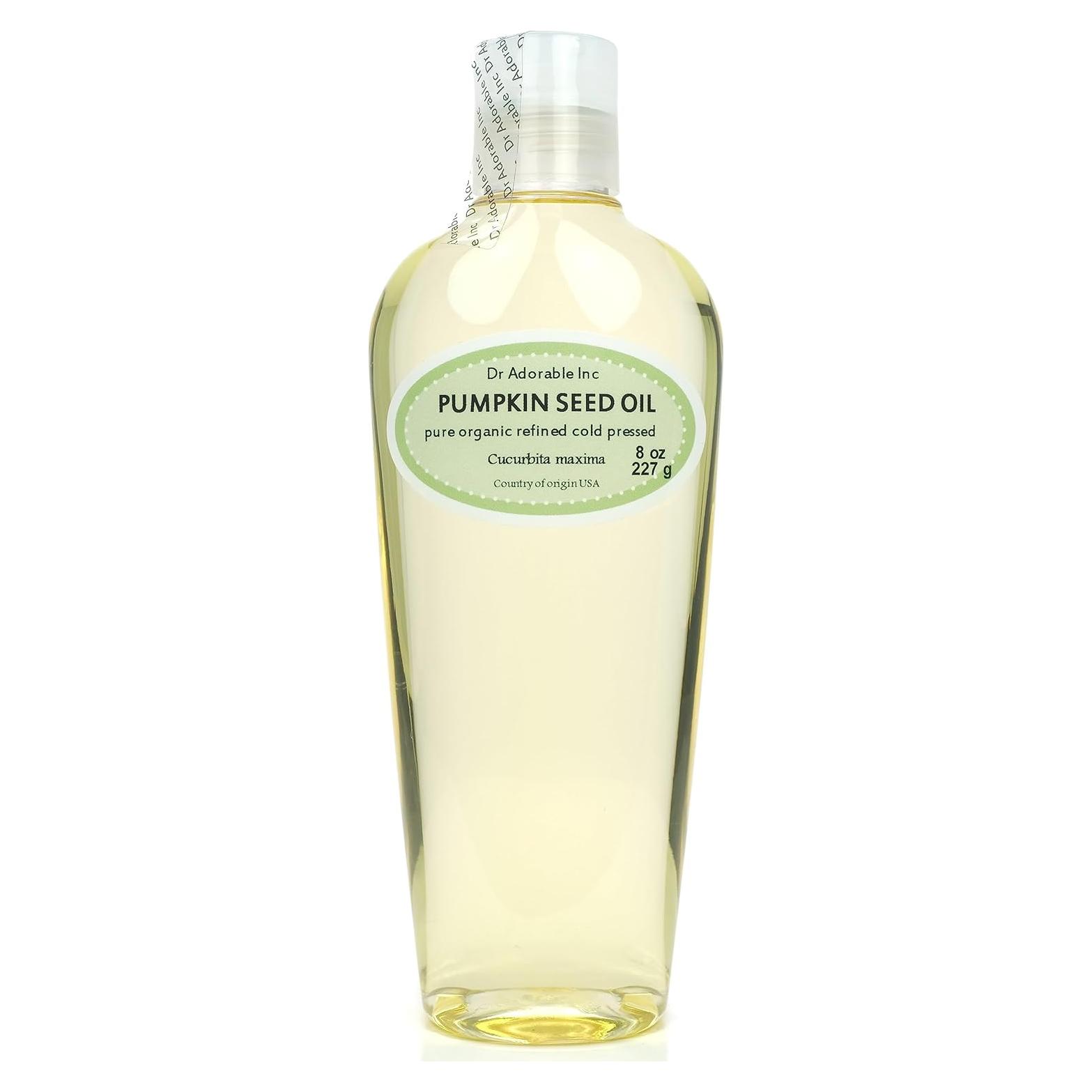 Aceite de Semilla de Calabaza Dr Adorable 227g Orgánico Prensado en Frío