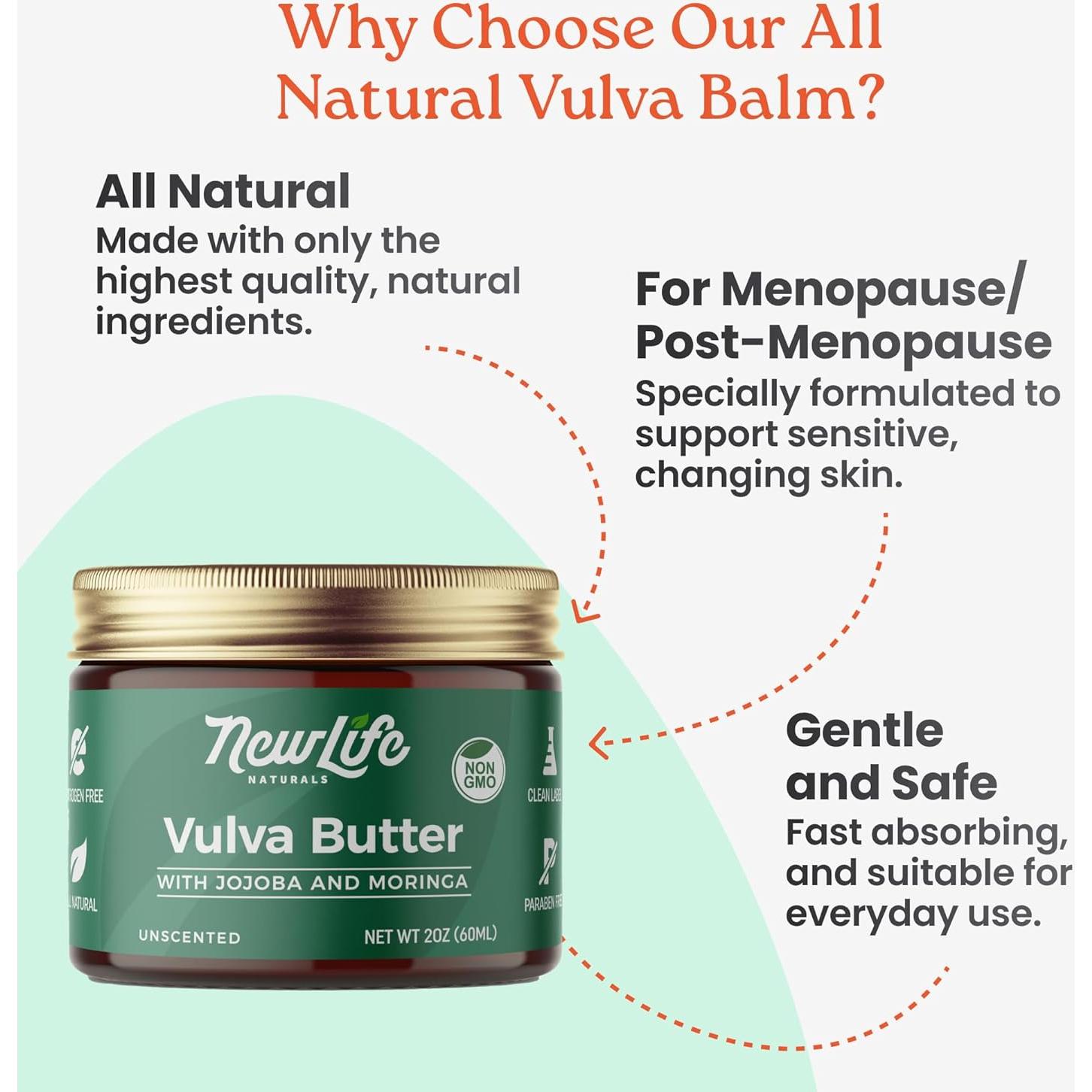 Mantequilla de Balsamo Vulva NewLife Naturals 140g - Hidratante Natural