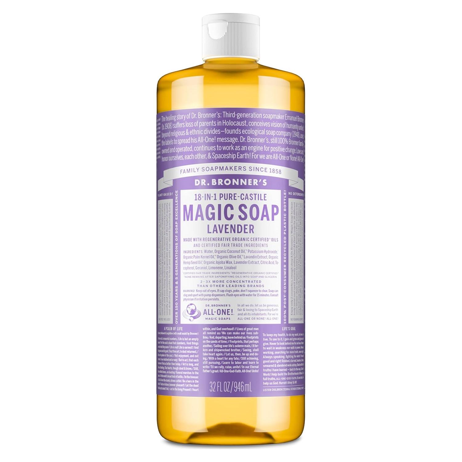 Jabón Líquido Dr. Bronner Pure-Castile Lavanda 946ml