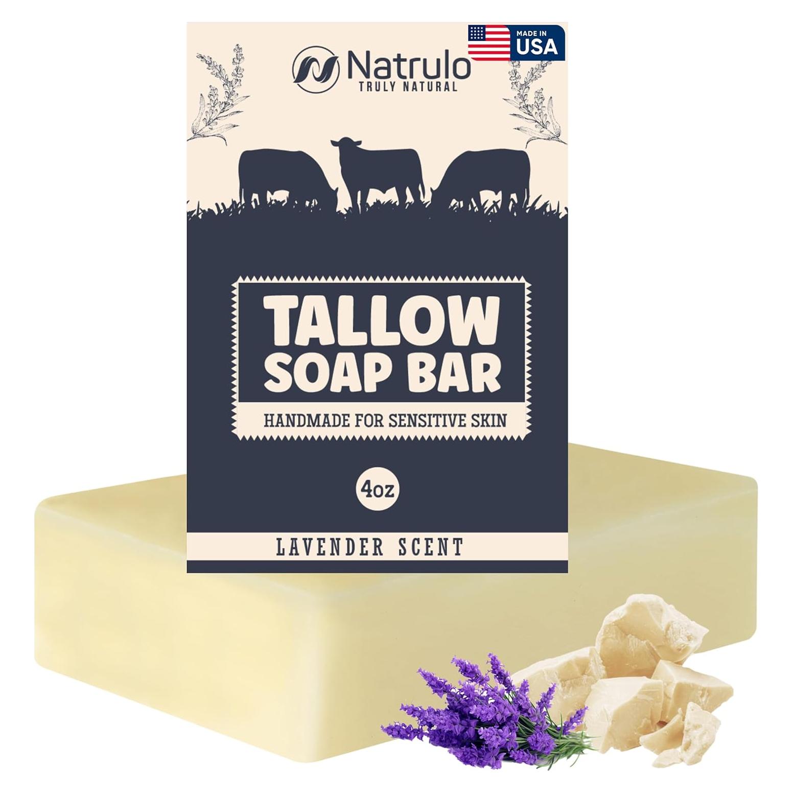 Jabón Natural de Grasa de Res Natrulo 116g - Hidratante para Piel Seca