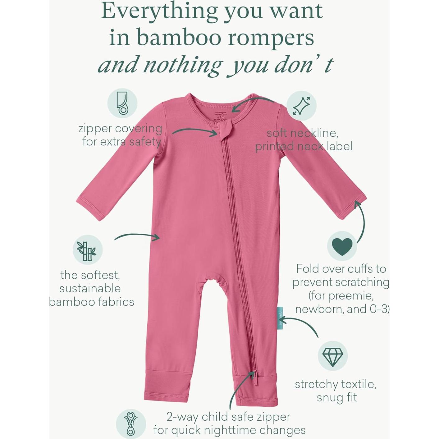 Mono de Manga Larga PurComfy para Bebé 0-3 Meses Rayón Suave