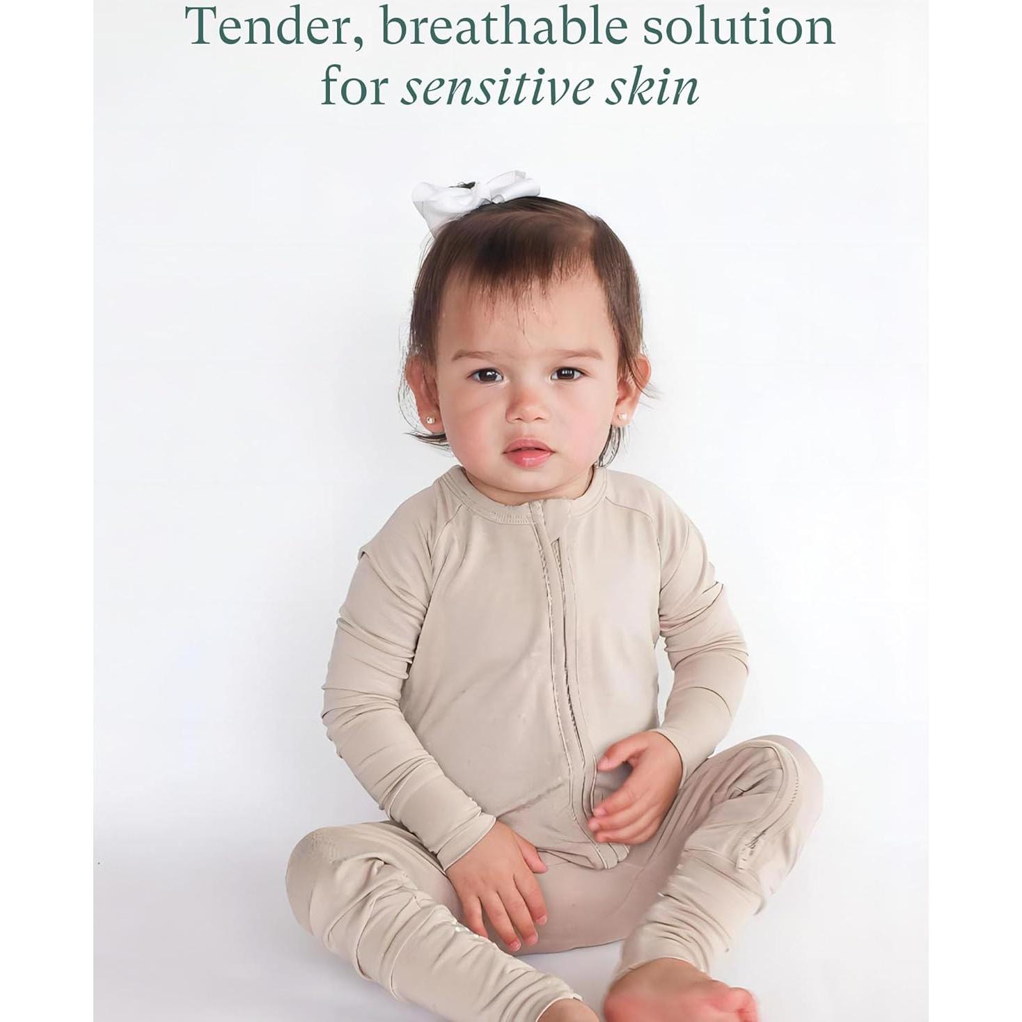 Mono de Manga Larga PurComfy para Bebé 0-3 Meses Rayón Suave