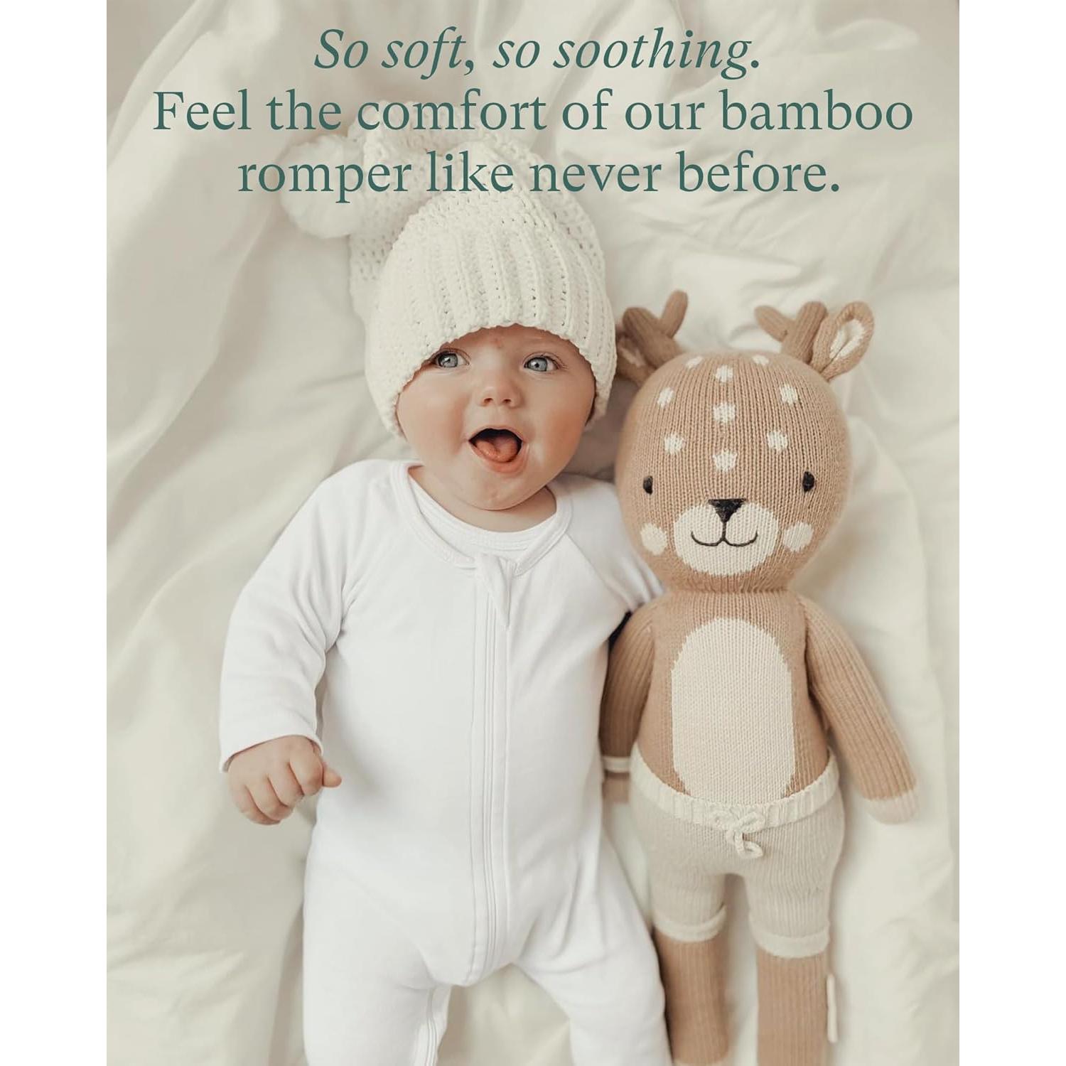 Mono de Manga Larga PurComfy para Bebé 0-3 Meses Rayón Suave