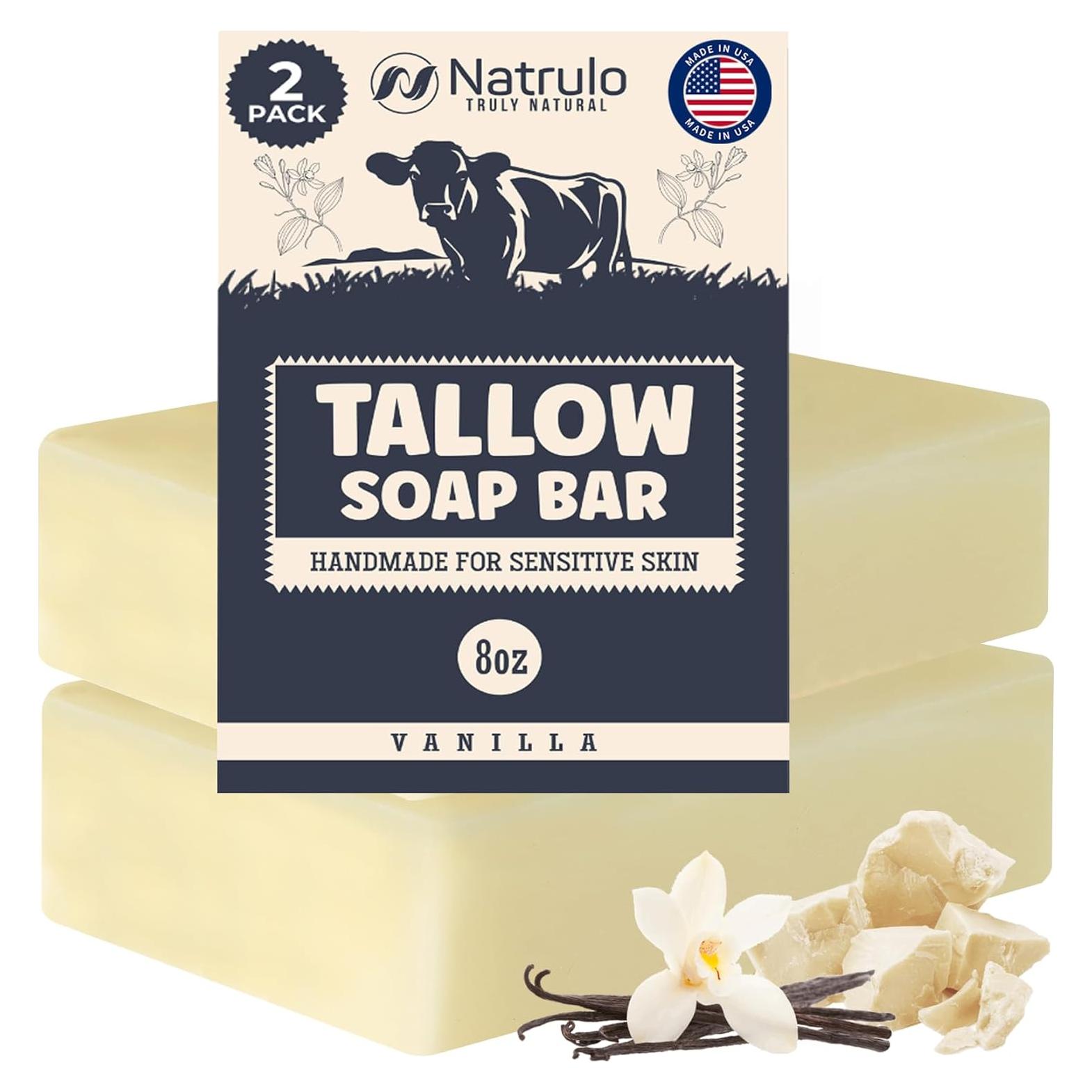 Jabón de Grasa de Res Natural Natrulo 240g - Hidratante para Piel Seca