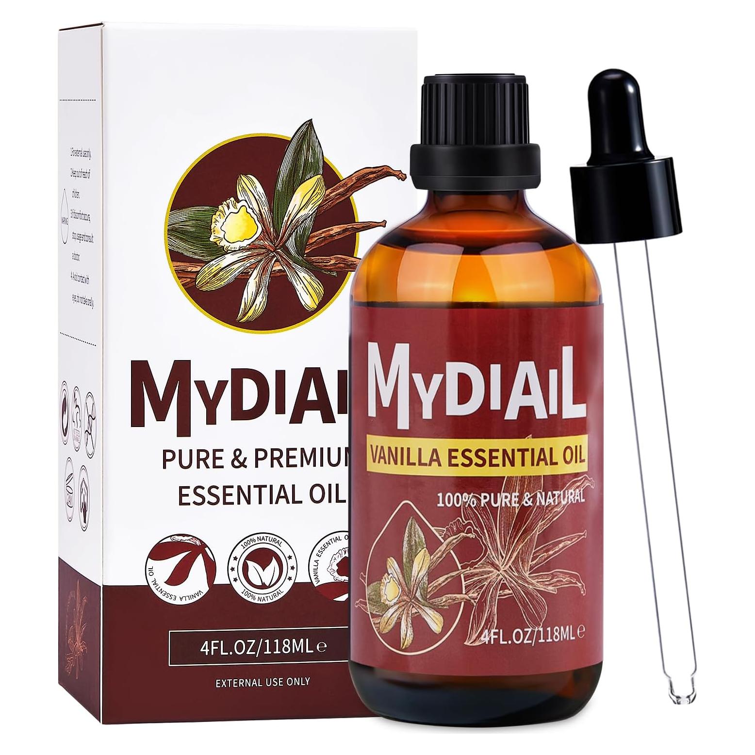 Aceite Esencial de Vainilla Puro MYDIAIL 118ml Aromaterapia