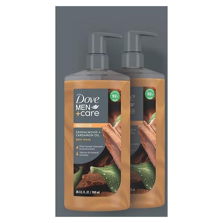 Gel de Ducha Dove Men+Care Madera de Sándalo 769 ml 2 Pk